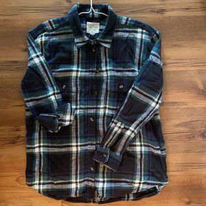 Blue / Green Plaid Shirt S - American Eagle